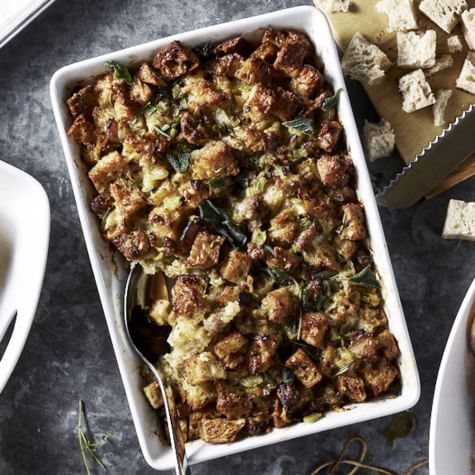 Sourdough Stuffing with Sausage and Gruyere - Thanksgiving Sides